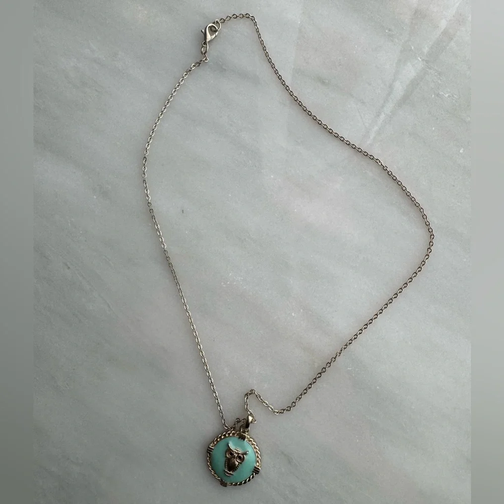 Gold Owl Pendant Necklace - Picture 2 of 3